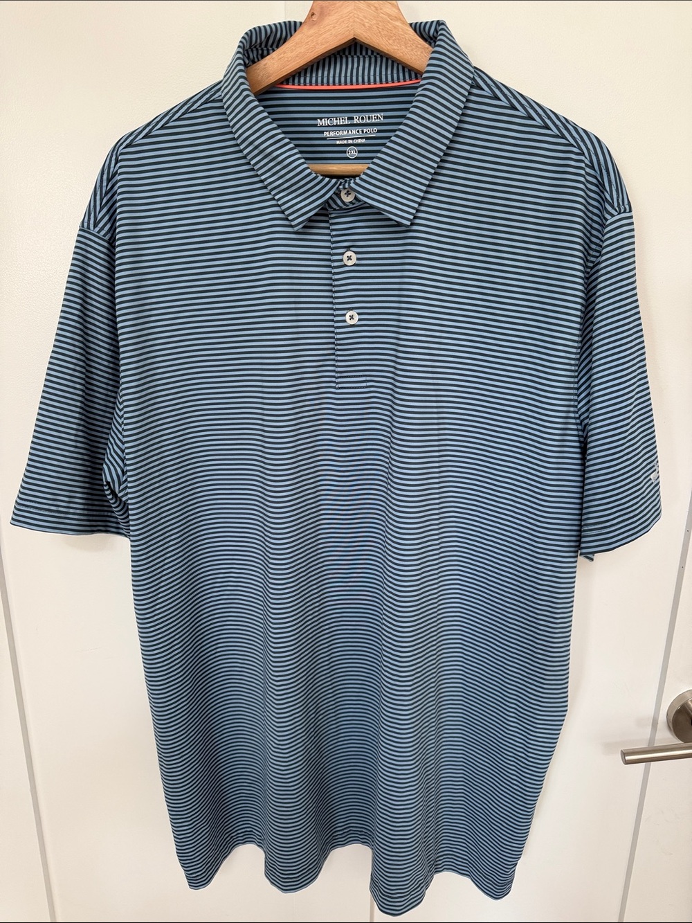 Michel Rouen Striped Performance Polo